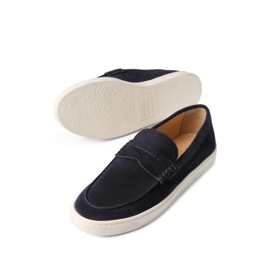 26SS 브루넬로 쿠치넬리 로퍼 MZUSOLP312 C8862 BLUE - BRUNELLO CUCINELLI