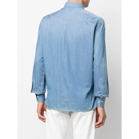 26SS 브루넬로 쿠치넬리 데님 셔츠 MR6834008 CBT30 BLUE - BRUNELLO CUCINELLI