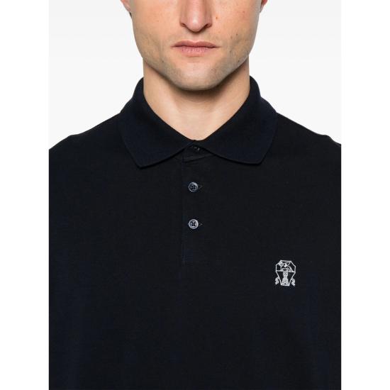 26SS 브루넬로 쿠치넬리 폴로 티셔츠 ME8548788 CD361 BLUE - BRUNELLO CUCINELLI