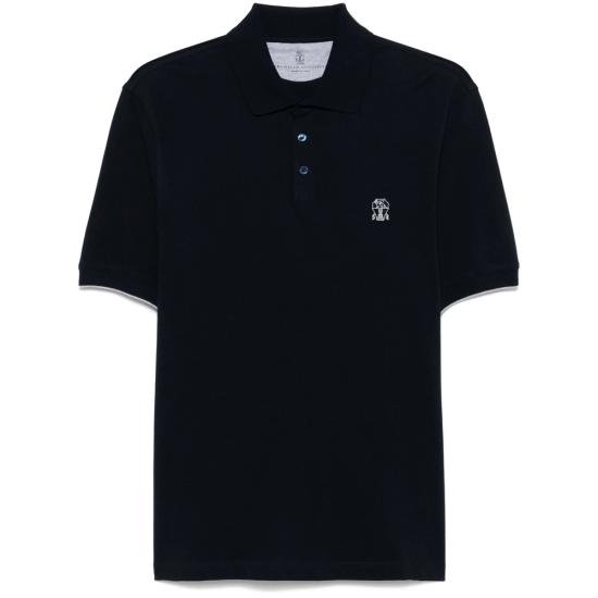 26SS 브루넬로 쿠치넬리 폴로 티셔츠 ME8548788 CD361 BLUE
