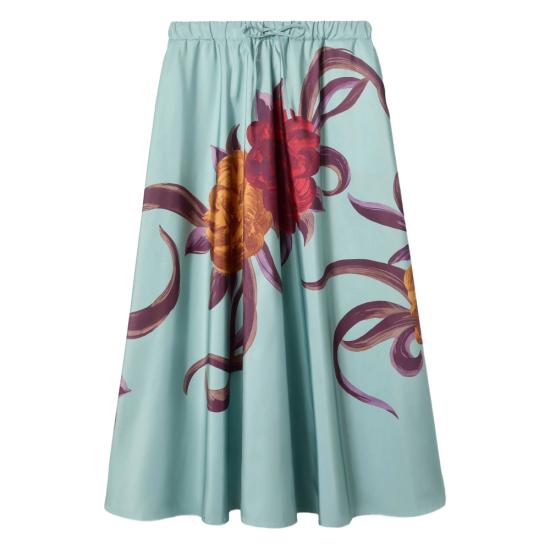 26SS 라 더블제이 롱 스커트 SKI0106 FAI004PEO0 BU01 BLUE BROWN - LA DOUBLEJ