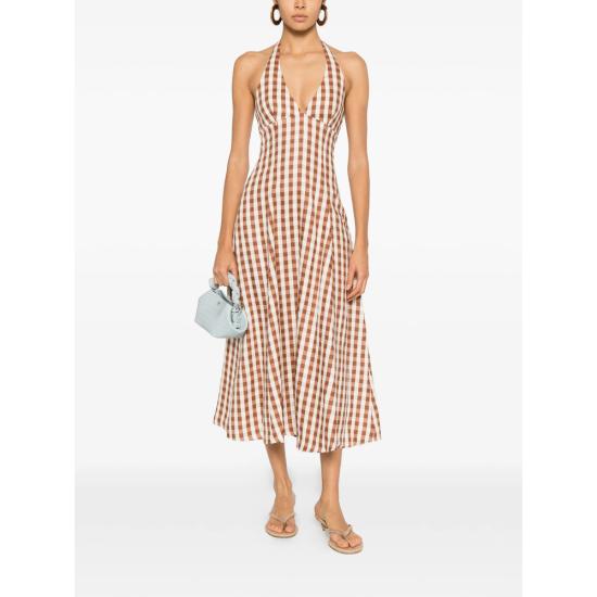 26SS 페이스풀더브랜드 미디 원피스 FF3637 GGC MARAIS MIN GICED BROWN NEUTRALS - FAITHFULL THE BRAND