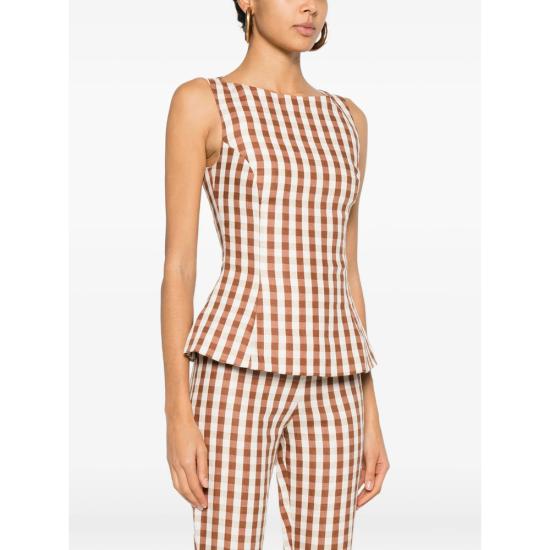 26SS 페이스풀더브랜드 민소매 티셔츠 FF3632 GGC ANA GICED BROWN WHITE - FAITHFULL THE BRAND