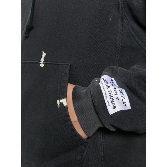 26SS 갤러리 디파트먼트 페인트 로고 후드 티셔츠 GPH 50044 VINBK BLACK - GALLERY DEPT