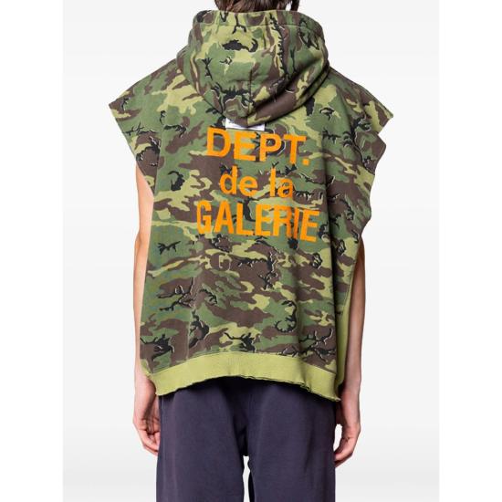 26SS 갤러리 디파트먼트 후드 티셔츠 FZC 50048 ERCAM GREEN BROWN - GALLERY DEPT