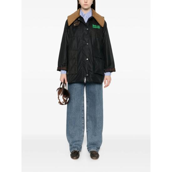 26SS 바버 X 가니 패딩 LWX1527 NY71 BLACK - BARBOUR X GANNI