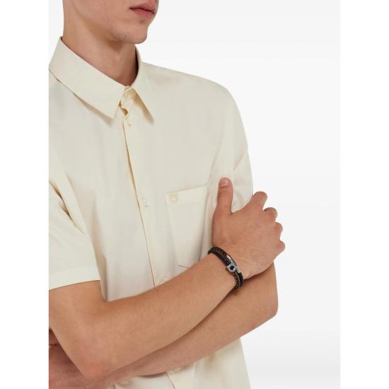 26SS 살바토레 페라가모 브레이슬릿 770404 0791269 PLNAC BLACK BROWN - SALVATORE FERRAGAMO