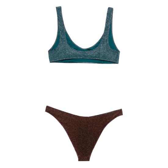 26SS 오세리 비키니 수영복 LSS205 LUMIERE PEACH GREEN BROWN - OSÉREE