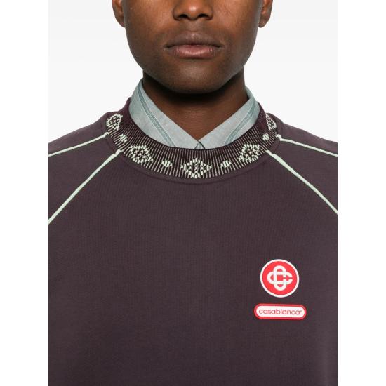 25FW 카사블랑카 니트웨어 JTP 436 01 AUBER PURPLE - CASABLANCA