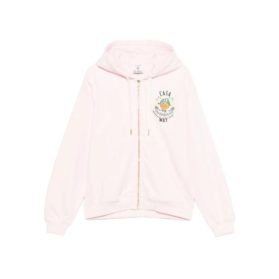25FW 카사블랑카 후드 티셔츠 JTP 408 05 PAPIN PINK
