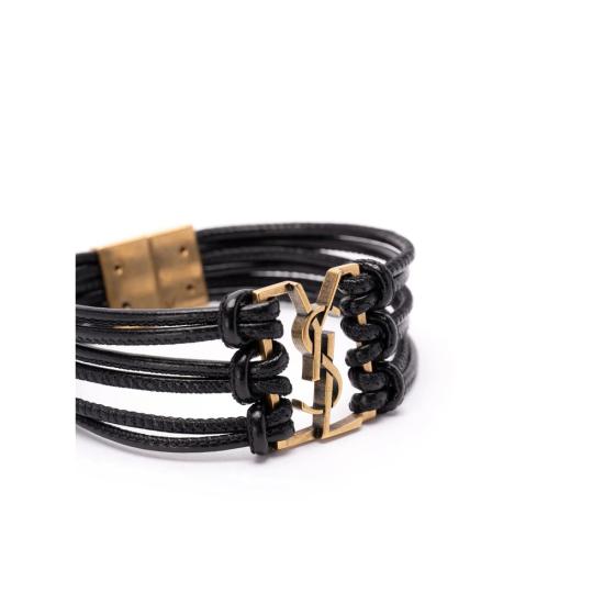 25SS 생로랑 팔찌 802127 AAB37 1000 BLACK BLACK - SAINT LAURENT