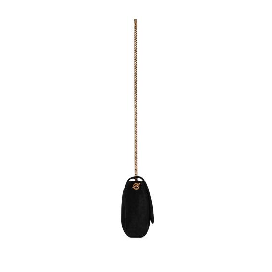 25SS 생로랑 케이트 미디움 리버시블 체인 백 스웨이드 앤 스무스 레더 553804 0UD7W 1000 BLACK GOLD - SAINT LAURENT