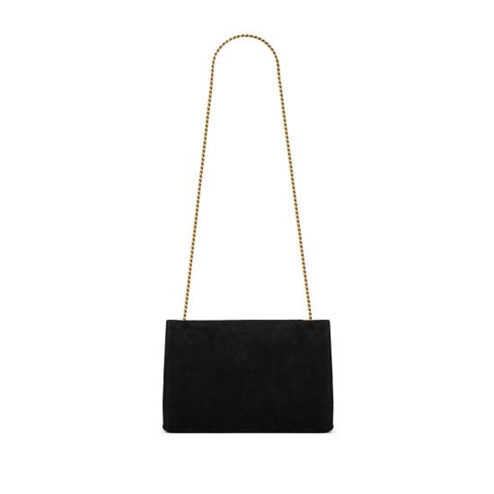 25SS 생로랑 케이트 미디움 리버시블 체인 백 스웨이드 앤 스무스 레더 553804 0UD7W 1000 BLACK GOLD - SAINT LAURENT
