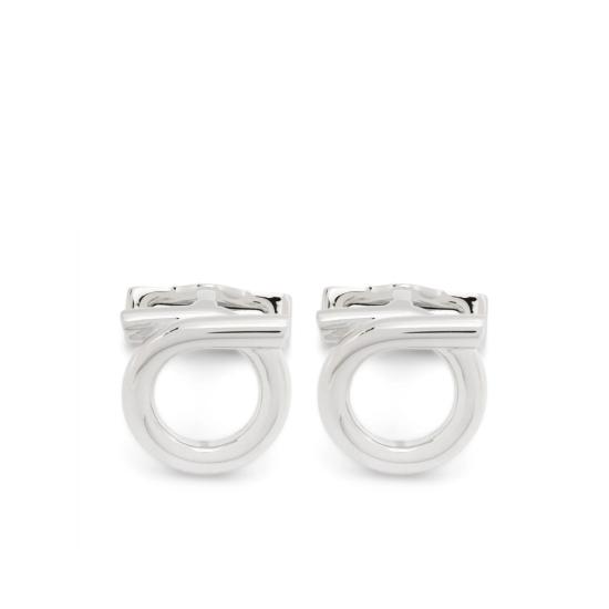 26SS 살바토레 페라가모 커프스 링크/타이 홀더 770381 0780311 PLD SILVER