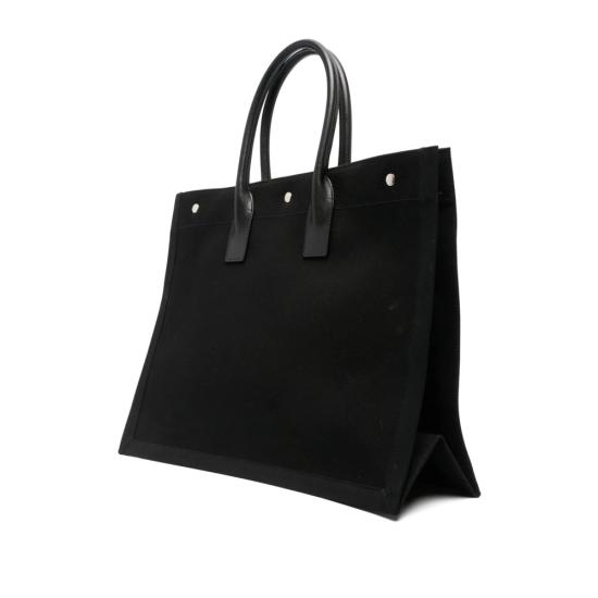 25SS 생로랑 리브 고쉬 로고 프린트 캔버스 라지 토트백 509415 FAAVR 1070 BLACK - SAINT LAURENT