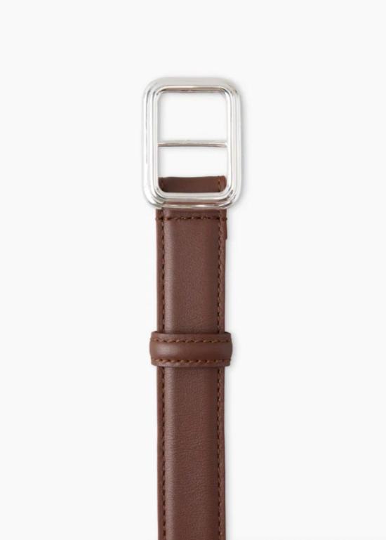  리에 스튜디오 레귤러 벨트 LiÉ Studio 조지아 와이드  실버/초콜릿 브라운