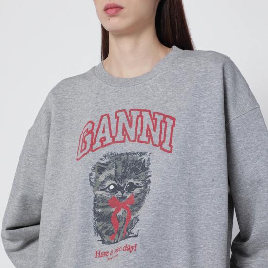 26SS 가니 키티 스웨트셔츠 A106001611032 Grey - GANNI