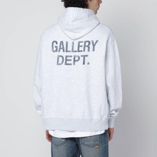  갤러리 디파트먼트 페인트 로고 후드 티셔츠 GPH 50044CO Grey - GALLERY DEPT