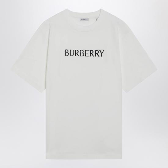 26SS 버버리 로고 코튼 티셔츠 8122389163419 White
