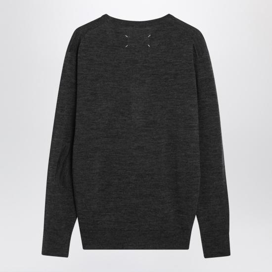 26SS 마르지엘라 울 블렌드 패치 스웨터 S50HL0057M13235 Grey - MAISON MARGIELA