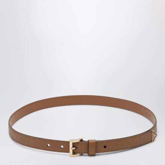 26SS 프라다 사피아노 가죽 벨트 1CC618053 Brown