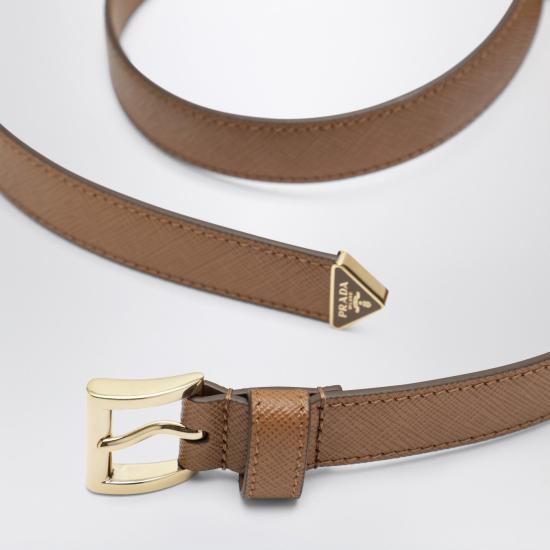 26SS 프라다 사피아노 가죽 벨트 1CC618053 Brown - PRADA