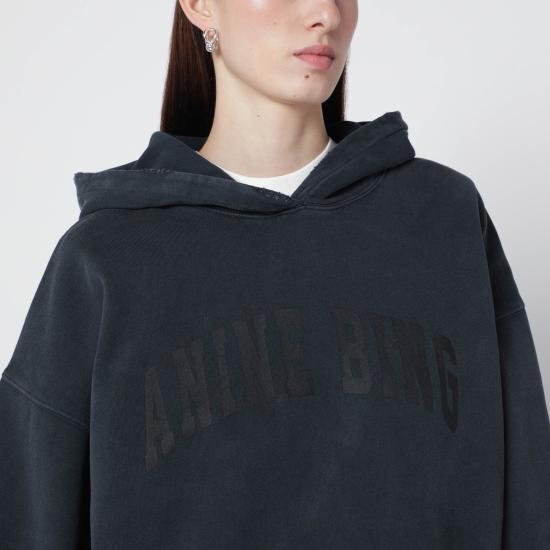 26SS 애니빙 후드 티셔츠 S 08 5185CO Black - ANINE BING