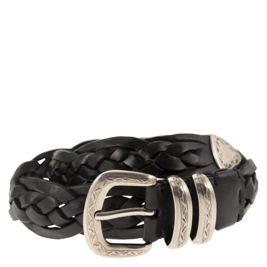 26SS 브루넬로 쿠치넬리 가죽 벨트 MAUTA348 BLACK