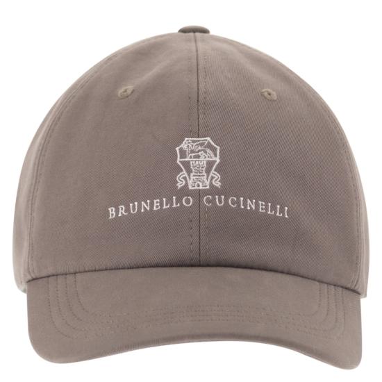 26SS 브루넬로 쿠치넬리 로고 자수 베이스볼 캡 M252D9850 HAZELNUT