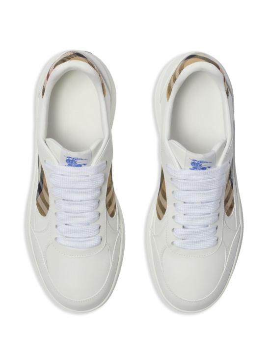 26SS 버버리 레더 체크 테라스 스니커즈 8108649 A1464 White - BURBERRY