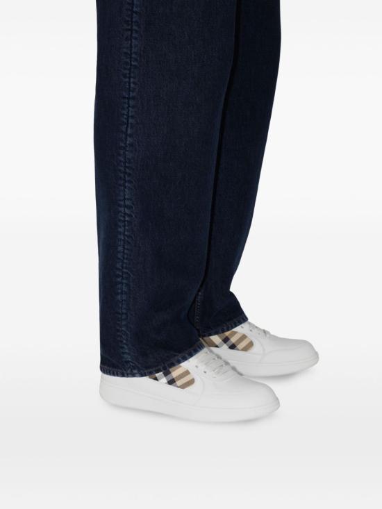 26SS 버버리 레더 체크 테라스 스니커즈 8108649 A1464 White - BURBERRY