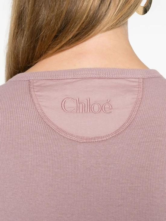 26SS 끌로에 긴팔 티셔츠 CH26SJH30185 50C BLUSHY PURPLE - CHLOE