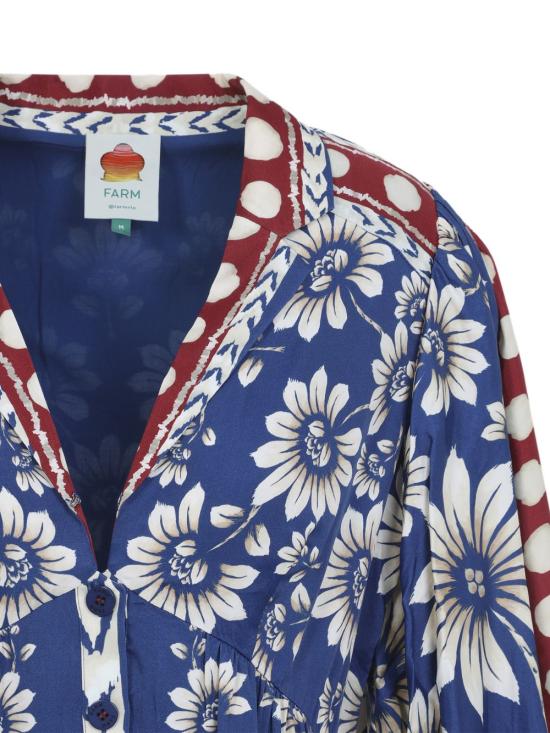 26SS 팜 리오 미디 원피스 350091 26067 Luna blue - FARM RIO