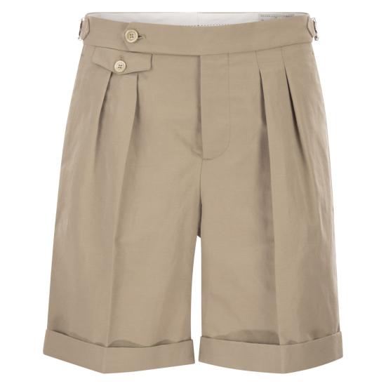 26SS 브루넬로 쿠치넬리 숏팬츠 MH253U0040 BEIGE