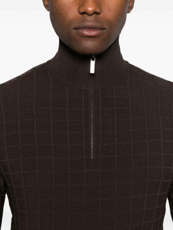 25FW 엠포리오 아르마니 터틀넥 EM003501AF14853U6032 Brown - EMPORIO ARMANI