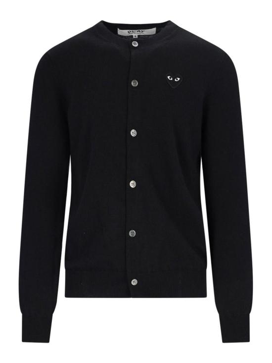 26FW 꼼데가르송 블랙 하트 니트 가디건 AXN0230511 BLACK