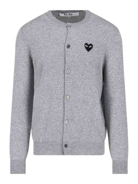  꼼데가르송 블랙 하트 니트 가디건 AXN0230512 Grey
