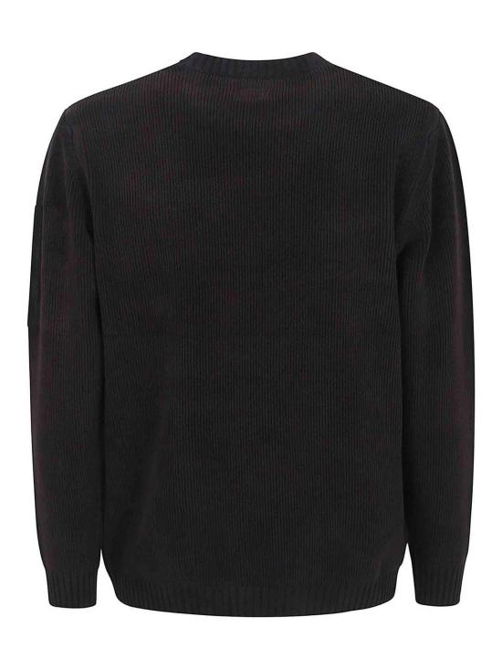  씨피 컴퍼니 코튼 셔닐 크루넥 스웨터 19CMKN017A005558G999 Black - C.P. COMPANY