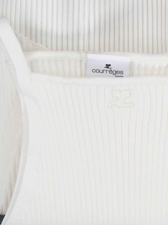 26SS 쿠레쥬 민소매 티셔츠 123MTO042FI00010001 White - COURREGES
