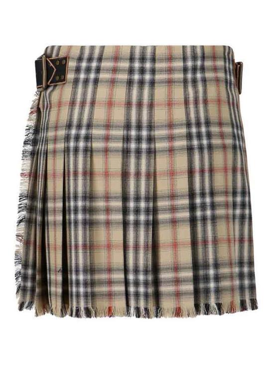  버버리 미디 스커트 8118152 Beige - BURBERRY