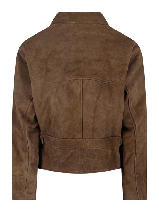  MM6 메종마르지엘라 가죽 자켓 SH2AM0037M07012124 Brown - MM6 MAISON MARGIELA