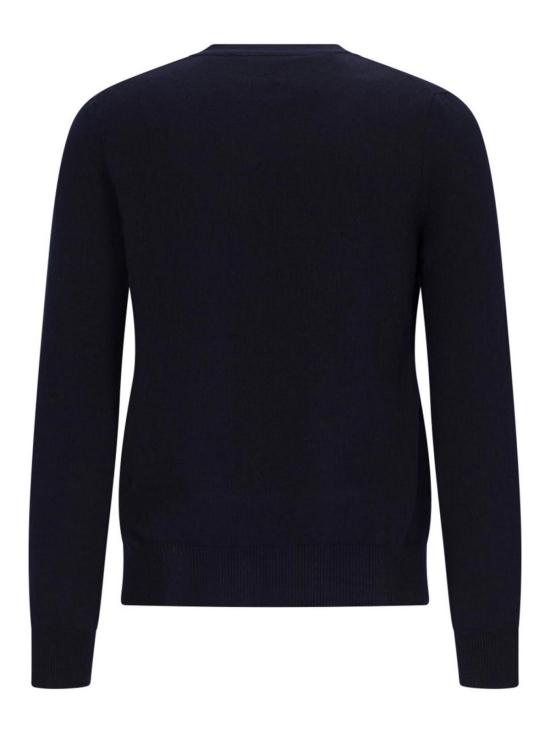 25FW 꼼데가르송 V넥 하트 와펜 가디건 AXN0080512 Blue - COMME DES GARCONS