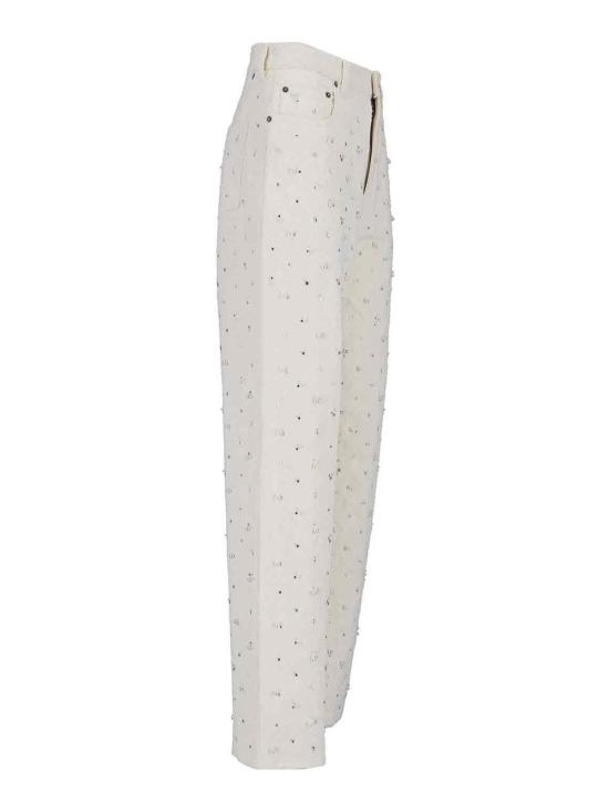 26SS 골든구스 스트레이트 팬츠 GWP00844P00084010190 White - GOLDEN GOOSE