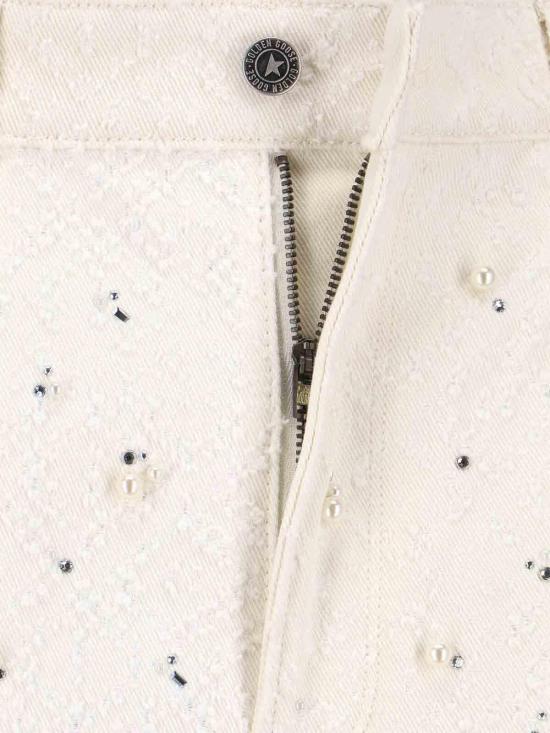 26SS 골든구스 스트레이트 팬츠 GWP00844P00084010190 White - GOLDEN GOOSE