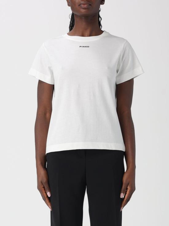 26SS 핑코 반팔 티셔츠 100373A34F Z05 White