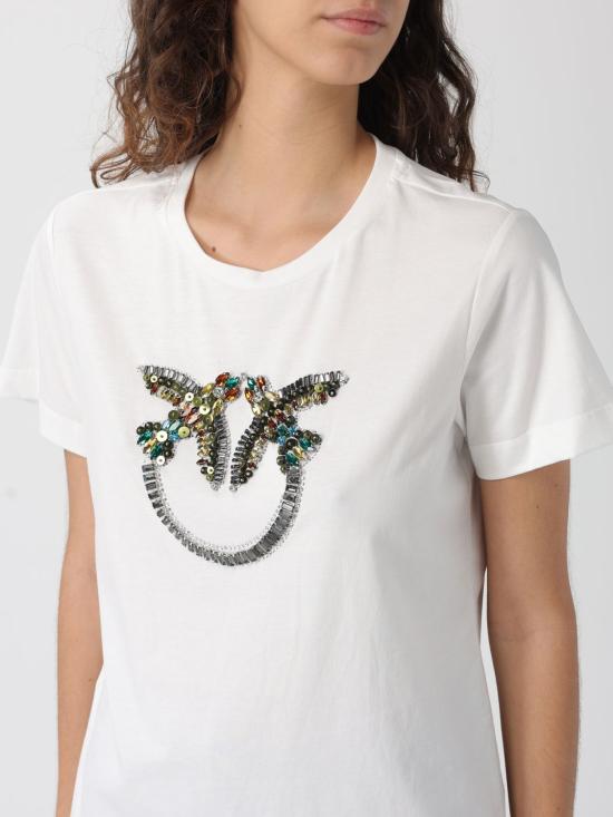 26SS 핑코 반팔 티셔츠 100535A33F Z05 White - PINKO