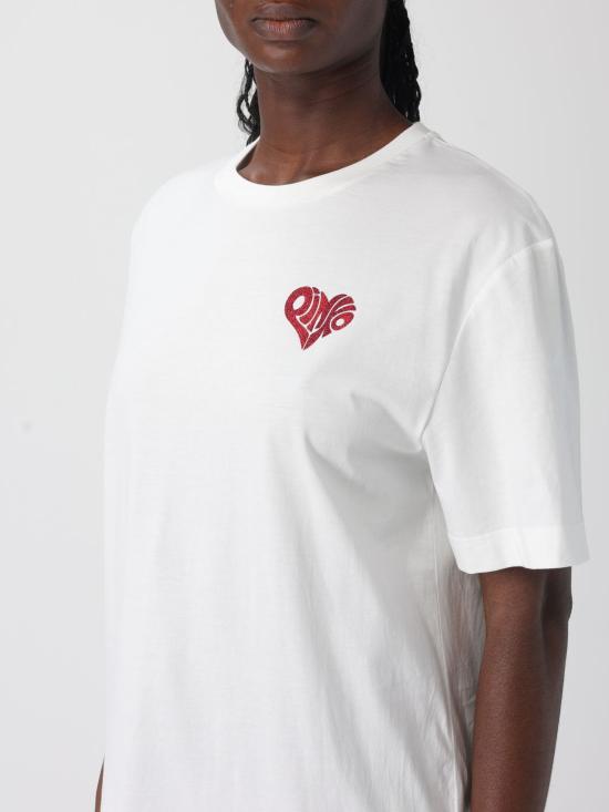 26SS 핑코 반팔 티셔츠 105526A33I ZR2 White - PINKO