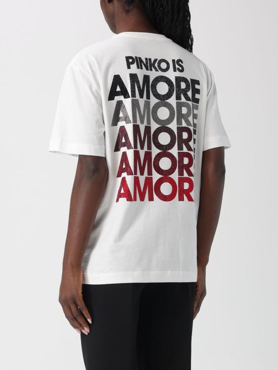 26SS 핑코 반팔 티셔츠 105526A33I ZR2 White - PINKO