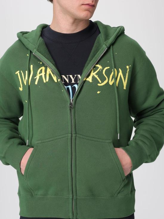 26SS JW앤더슨 긴팔 티셔츠 JW0273PG1901 500 Green - JW ANDERSON