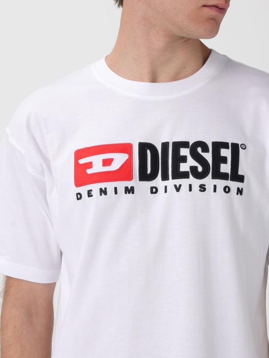 26SS 디젤 반팔 티셔츠 A149430GRAI 100 White - DIESEL